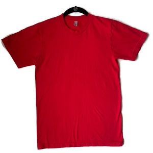 American Apparel Unisex Red Short Sleeve Crewneck Tee Size Small